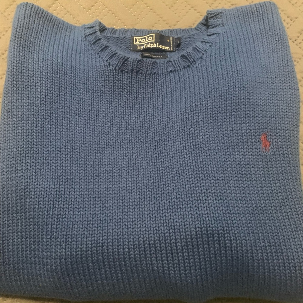 Men Polo heavy sweater size large